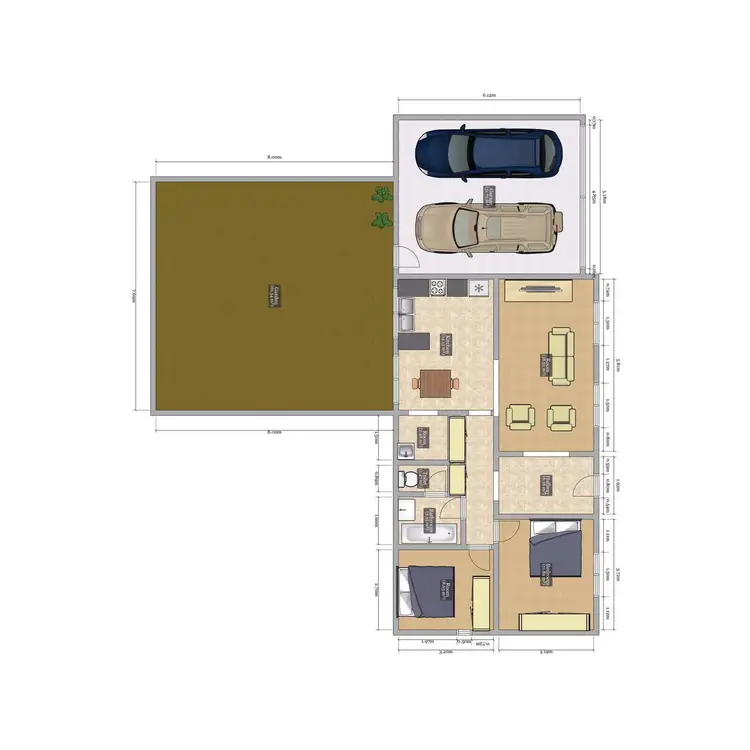 Floorplan of Homely unit listing, 2/68 Market Street, Sale VIC 3850