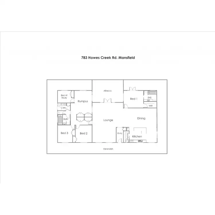 Floorplan of Homely rural property listing, 783 Howes Creek Road, Mansfield VIC 3722