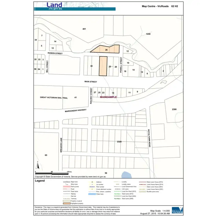 Floorplan of Homely house listing, 26 Main Street, Maindample VIC 3723