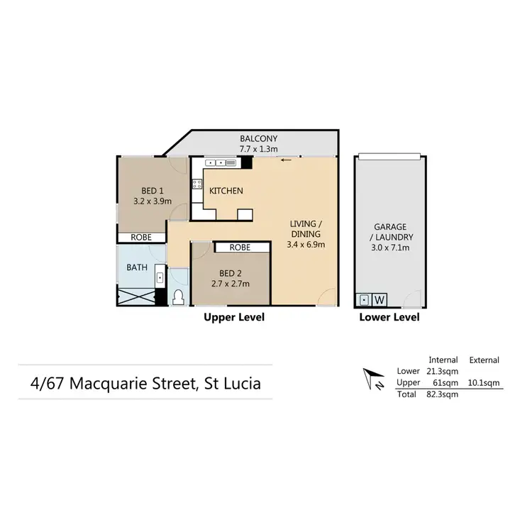 Floorplan of Homely unit listing, 4/67 Macquarie Street, St Lucia QLD 4067