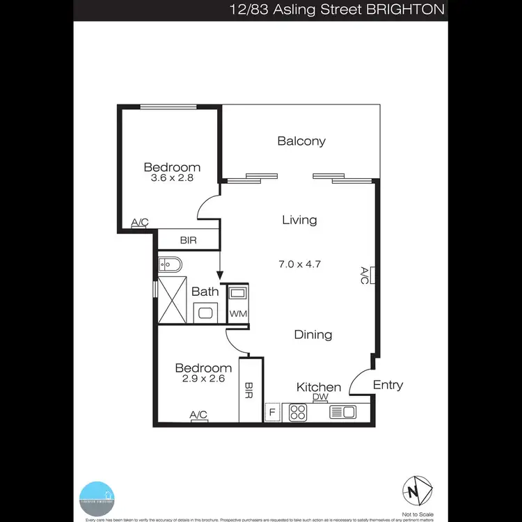 Floorplan of Homely apartment listing, 12/83 Asling Street, Brighton VIC 3186