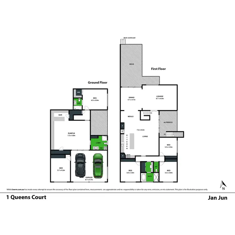 Floorplan of Homely house listing, 1 Queens Court, Jan Juc VIC 3228