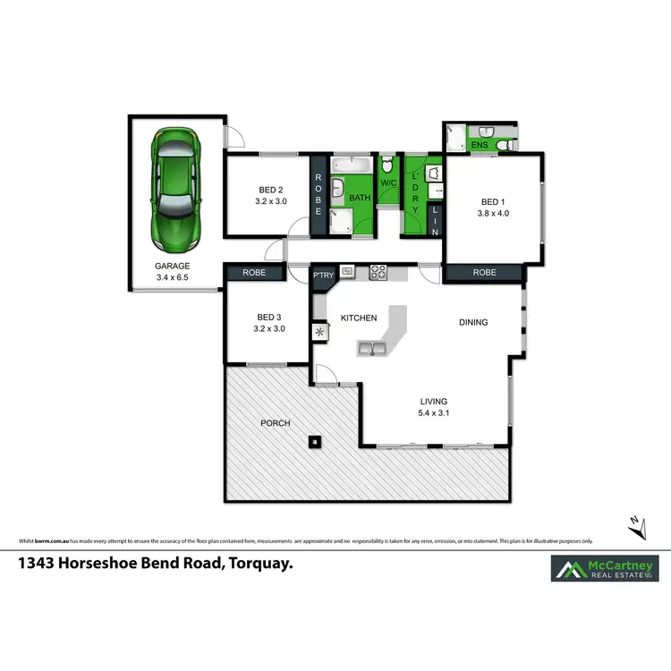 Floorplan of Homely unit listing, 1343 Horseshoe Bend Road, Torquay VIC 3228