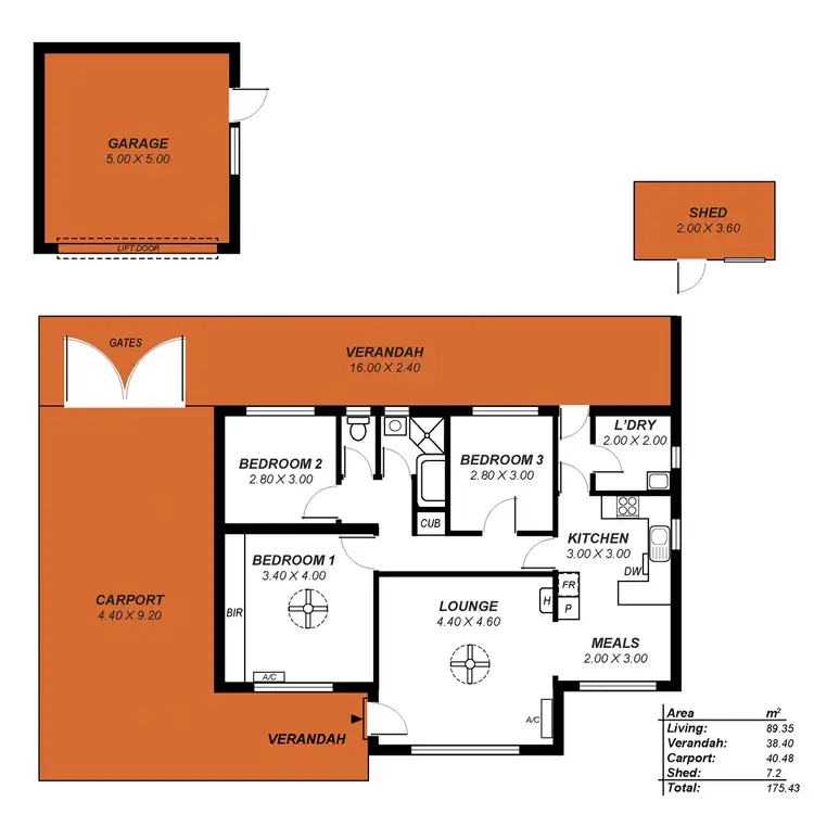Floorplan of Homely house listing, 1 Andrew Avenue, Campbelltown SA 5074