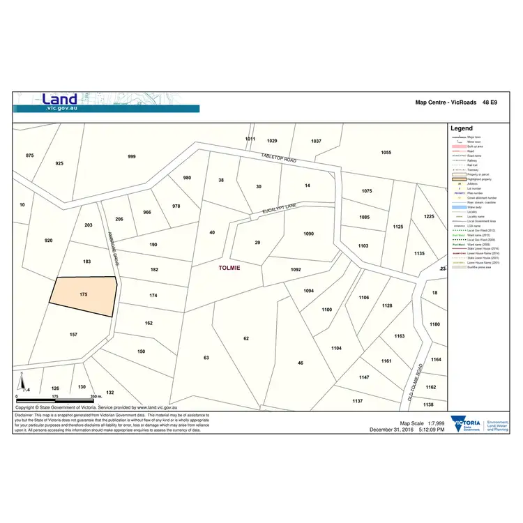 Floorplan of Homely land listing, 175 Ambrose Drive, Tolmie VIC 3723