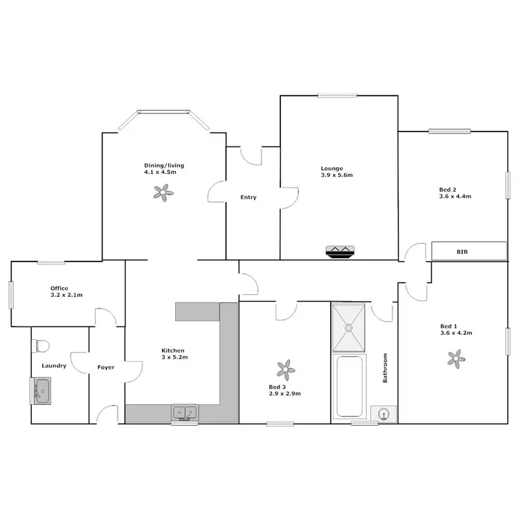 Floorplan of Homely rural property listing, 447 Murray Drive, North Shields SA 5607