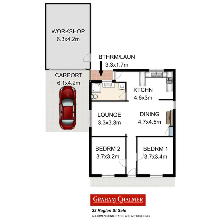 Floorplan of Homely house listing, 22 Raglan Street, Sale VIC 3850
