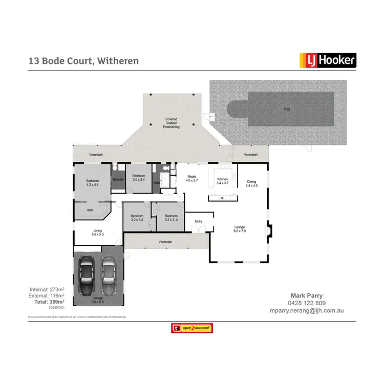Floorplan of Homely house listing, 13 Bode Court, Witheren QLD 4275