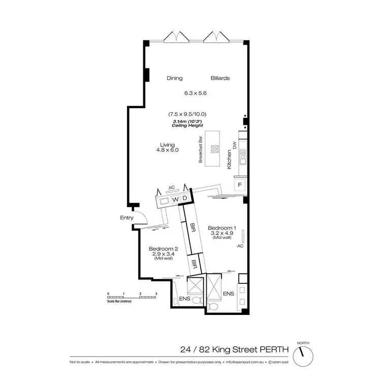 Floorplan of Homely apartment listing, 24/82 King Street, Perth WA 6000