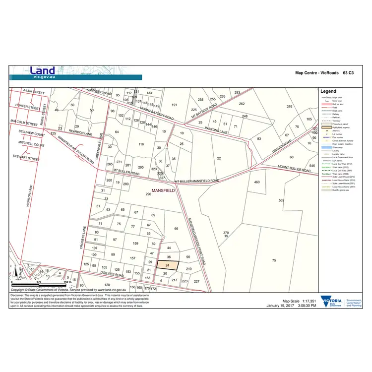 Floorplan of Homely land listing, 24 Dundas Court, Mansfield VIC 3722