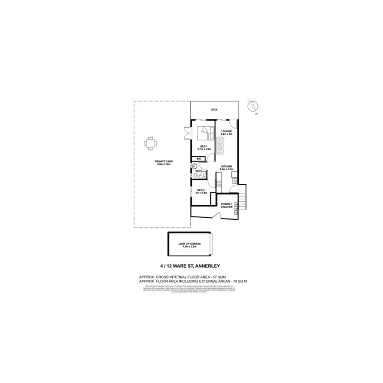 Floorplan of Homely unit listing, 4/12 Ware Street, Annerley QLD 4103