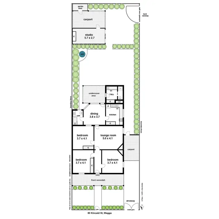 Floorplan of Homely house listing, 80 Kincaid Street, Wagga Wagga NSW 2650