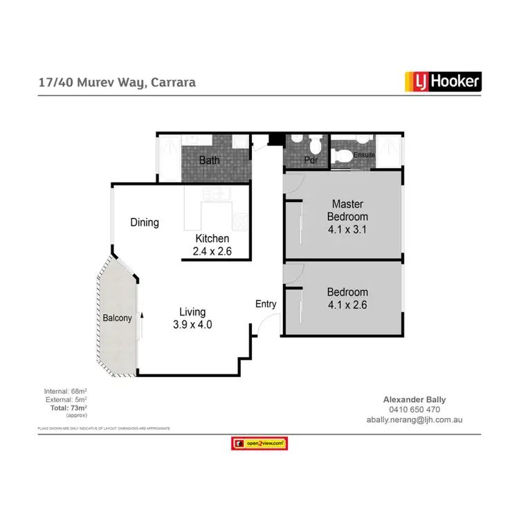 Floorplan of Homely unit listing, 17/40 Murev Way, Carrara QLD 4211