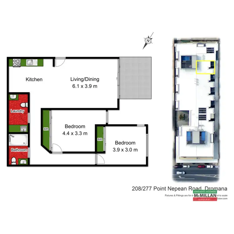 Floorplan of Homely apartment listing, 208/277-281 Pt Nepean Road, Dromana VIC 3936