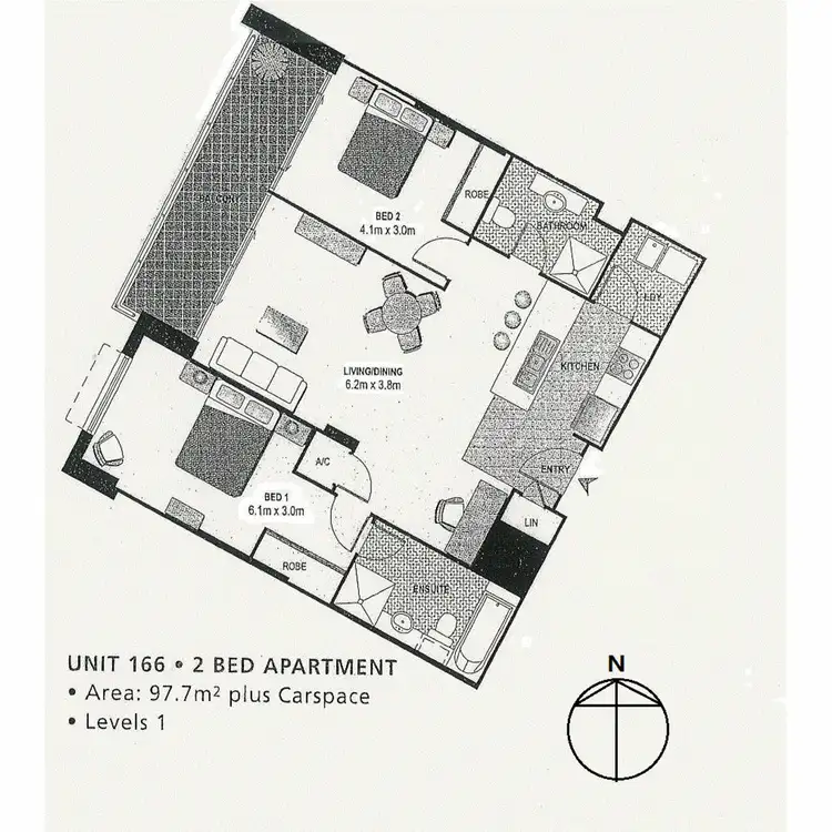 Floorplan of Homely apartment listing, 166/806 Bourke Street, Waterloo NSW 2017
