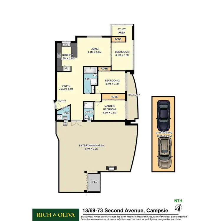 Floorplan of Homely apartment listing, 13/69-73 Second Avenue, Campsie NSW 2194