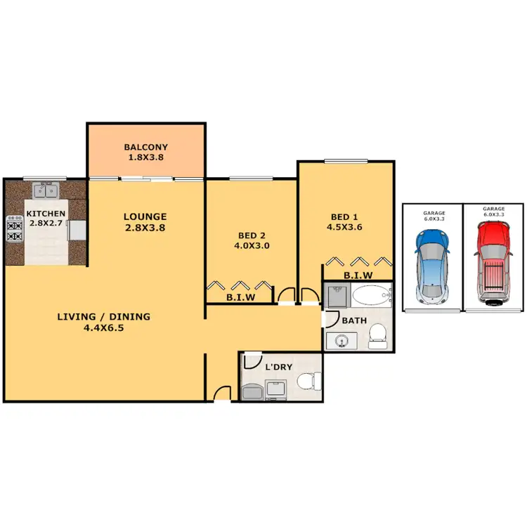 Floorplan of Homely apartment listing, 36/2A Tangarra Street East, Croydon Park NSW 2133