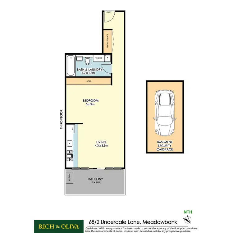Floorplan of Homely apartment listing, 68/2 Underdale Lane, Meadowbank NSW 2114