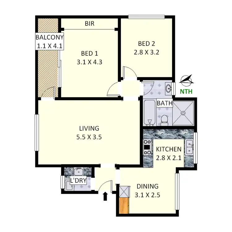Floorplan of Homely apartment listing, 6/28 Dunmore Street, Croydon Park NSW 2133