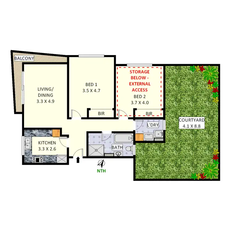 Floorplan of Homely apartment listing, 5/51 First Avenue, Campsie NSW 2194