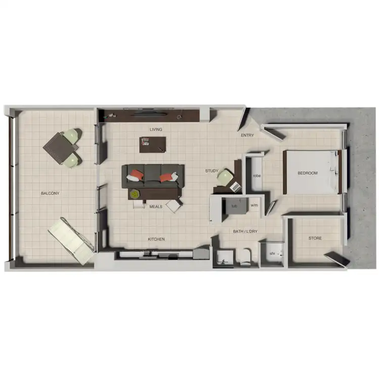 Floorplan of Homely unit listing, 6/110 Sutherland Street, Port Hedland WA 6721
