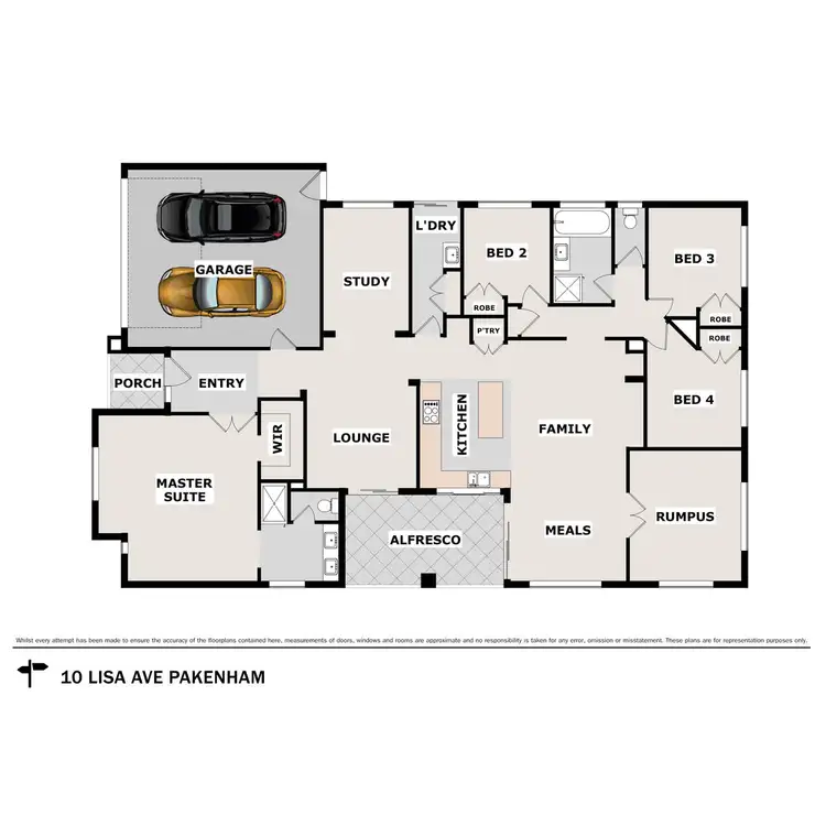 Floorplan of Homely house listing, 10 Lisa Avenue, Pakenham VIC 3810