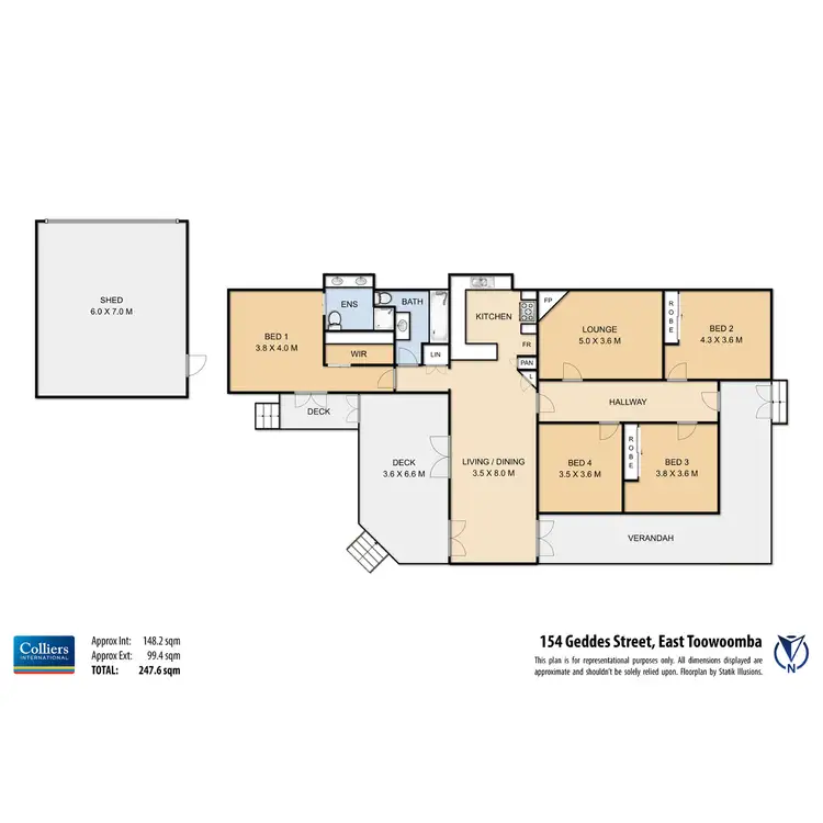 Floorplan of Homely house listing, 154 Geddes Street, East Toowoomba QLD 4350
