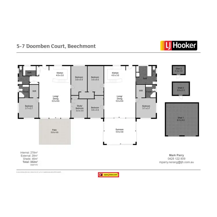 Floorplan of Homely house listing, 5-7 Doomben Court, Beechmont QLD 4211