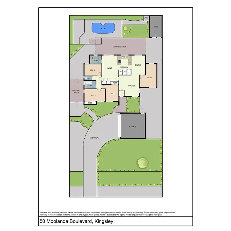 Floorplan of Homely house listing, 50 Moolanda Boulevard, Kingsley WA 6026