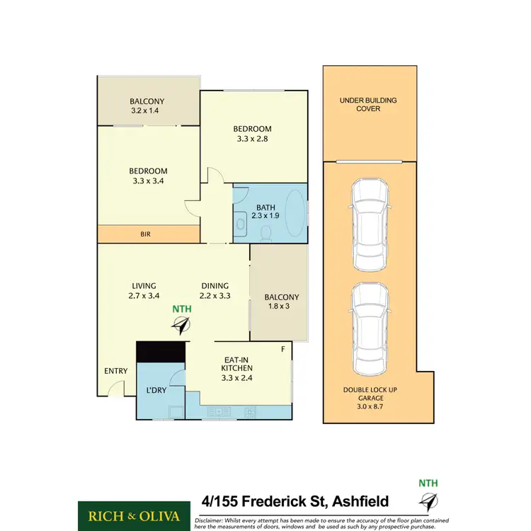 Floorplan of Homely apartment listing, 4/155 Frederick Street, Ashfield NSW 2131