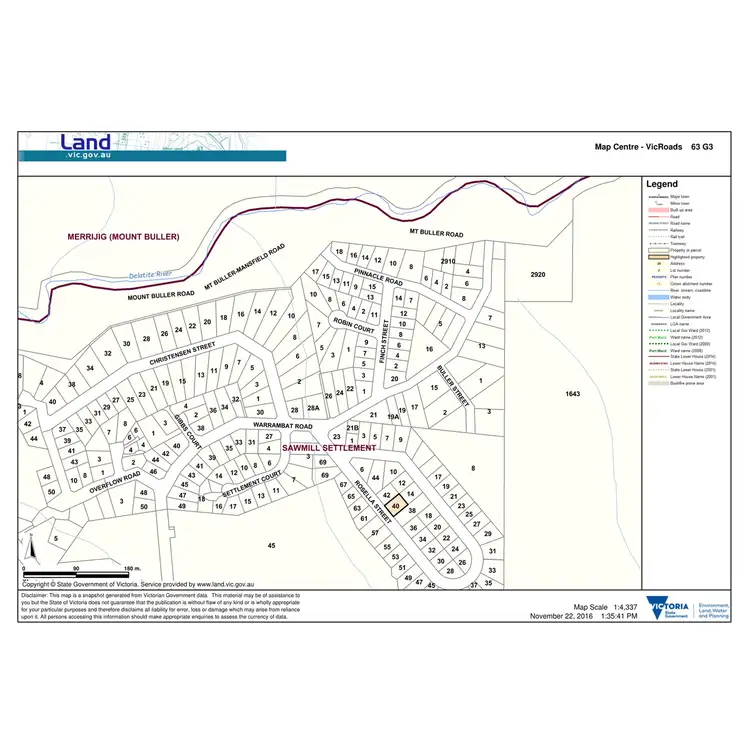 Floorplan of Homely land listing, 40 Rosella Street, Sawmill Settlement VIC 3723
