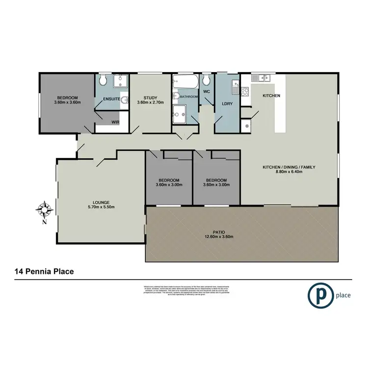 Floorplan of Homely house listing, 14 Penina Place, Oxley QLD 4075