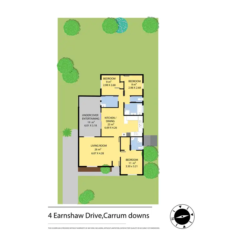 Floorplan of Homely house listing, 4 Earnshaw Drive, Carrum Downs VIC 3201