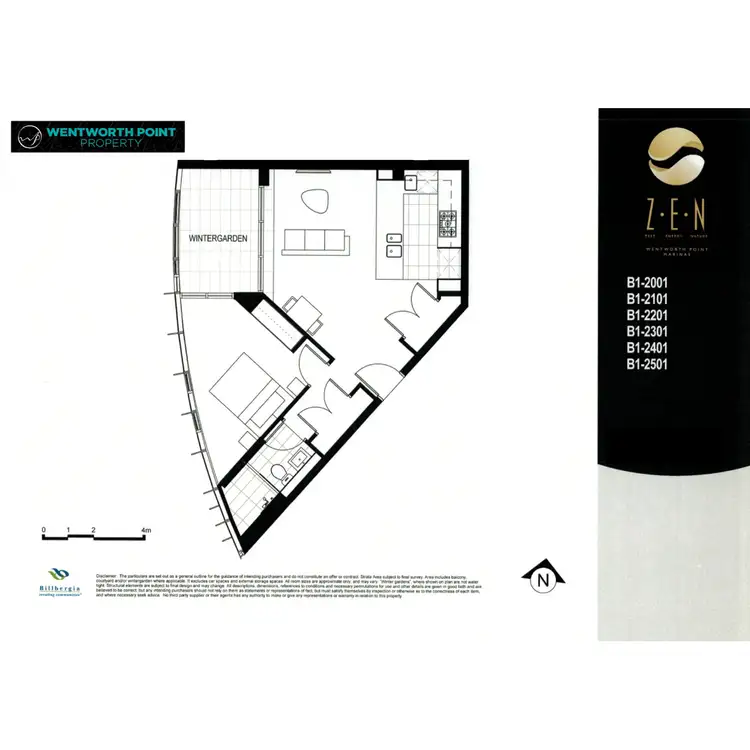 Floorplan of Homely apartment listing, B1-2501/1 Waterways Street, Wentworth Point NSW 2127