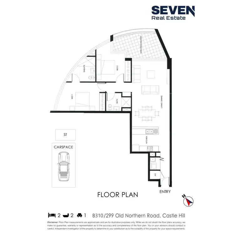 Floorplan of Homely apartment listing, B310/299 Old Northern Road, Castle Hill NSW 2154