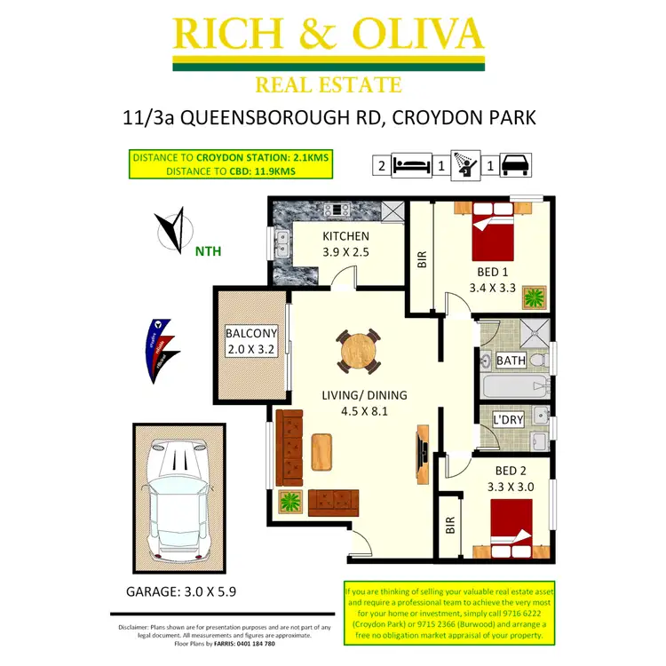Floorplan of Homely apartment listing, 11/3A Queensborough Road, Croydon Park NSW 2133
