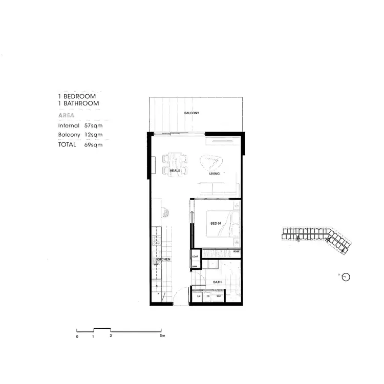 Floorplan of Homely apartment listing, 233/59 Autumn Tce, Clayton South VIC 3169