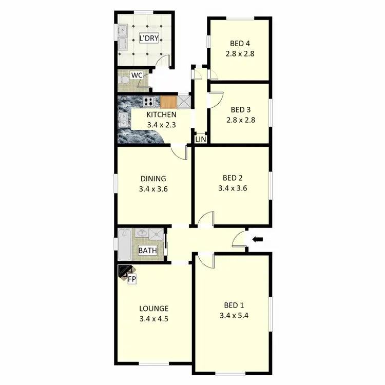 Floorplan of Homely house listing, 12 Hampton Street, Croydon Park NSW 2133