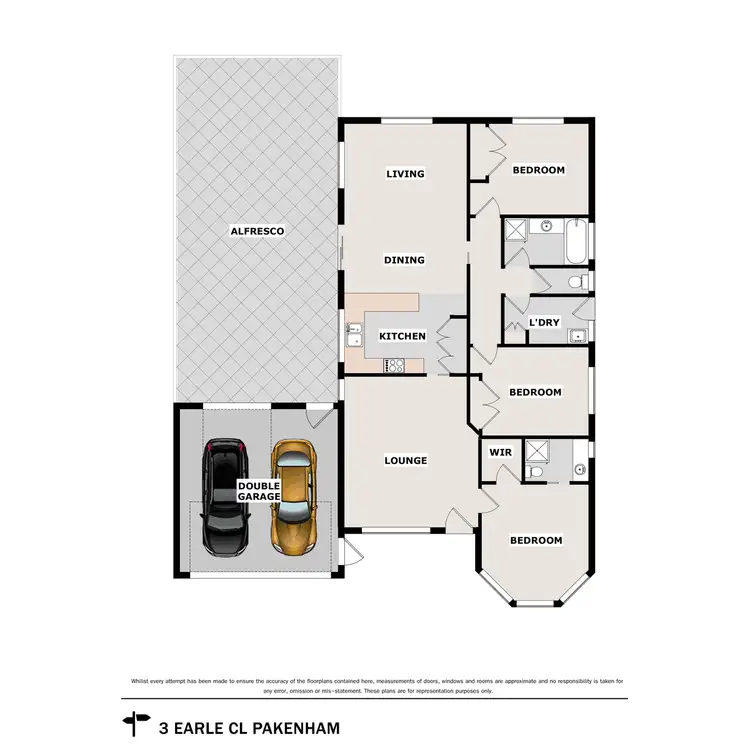 Floorplan of Homely house listing, 3 Earle Close, Pakenham VIC 3810