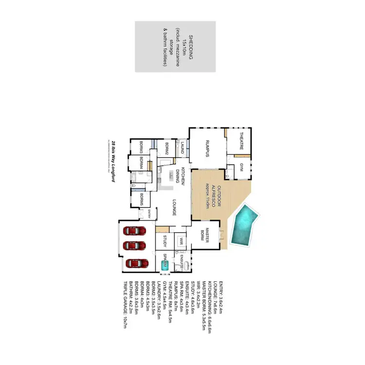 Floorplan of Homely rural property listing, 28 Ibis Way, Longford VIC 3851