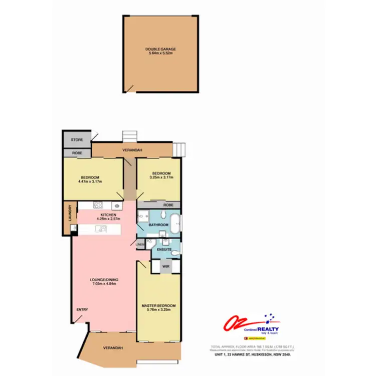 Floorplan of Homely unit listing, 1/33 Hawke Street, Huskisson NSW 2540