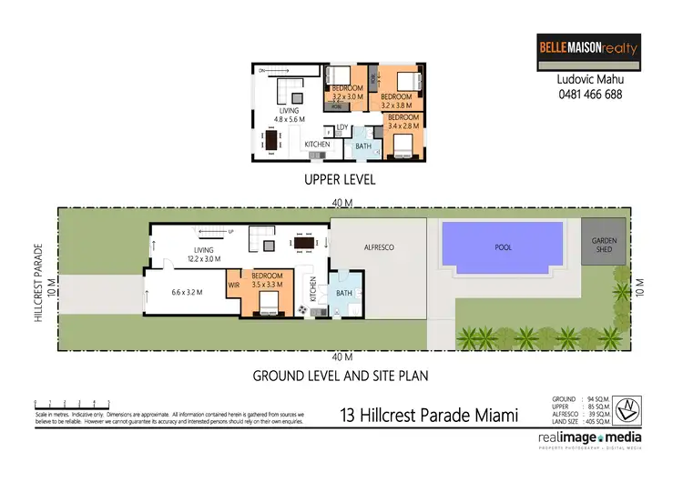 Floorplan of Homely house listing, 13 Hillcrest Parade, Miami QLD 4220