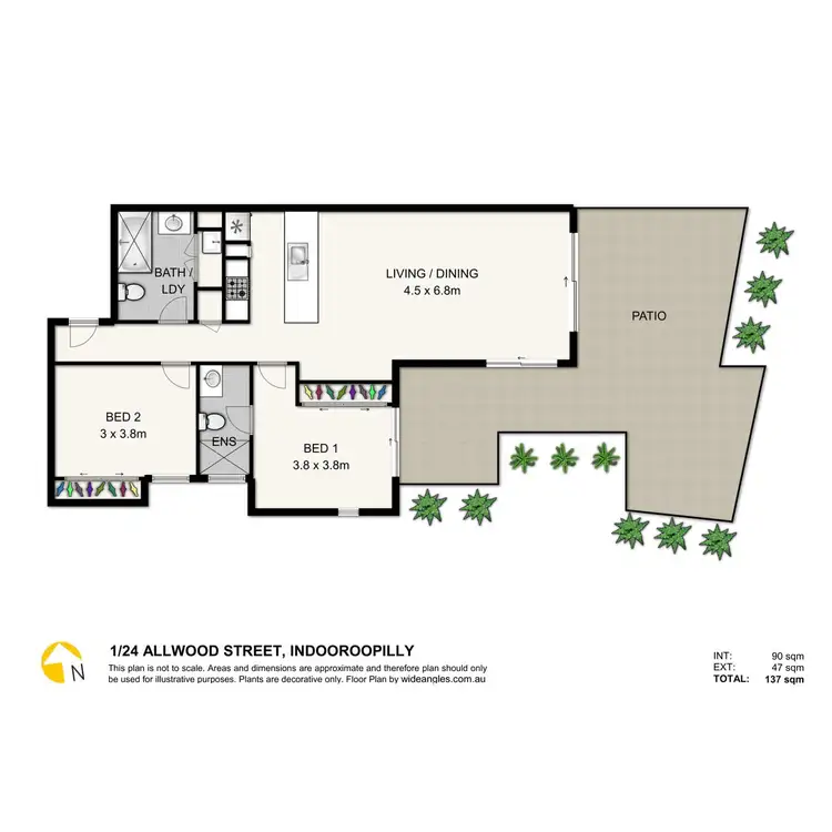 Floorplan of Homely unit listing, 1/24 Allwood Street, Indooroopilly QLD 4068