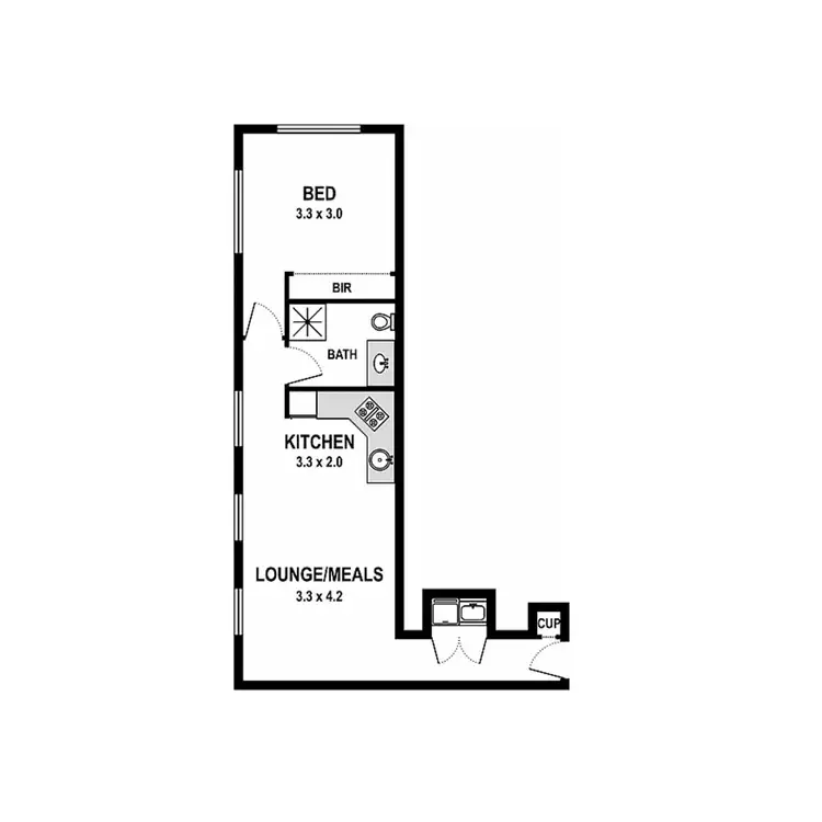Floorplan of Homely apartment listing, 405/547 Flinders Lane, Melbourne VIC 3000