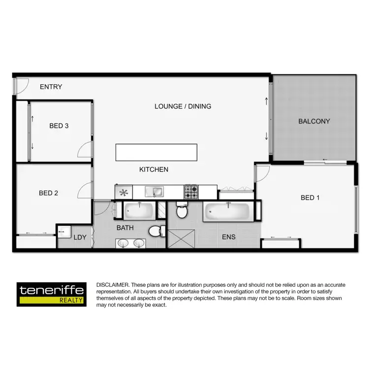 Floorplan of Homely apartment listing, 23/22 Florence Street, Teneriffe QLD 4005