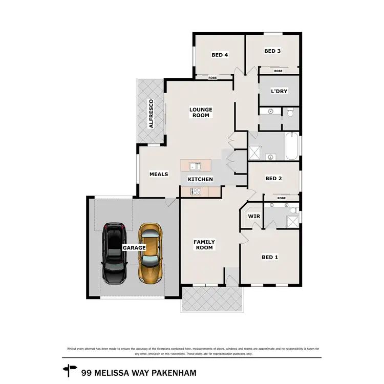 Floorplan of Homely house listing, 99 Melissa Way, Pakenham VIC 3810
