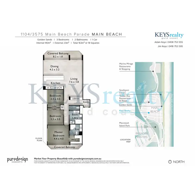 Floorplan of Homely apartment listing, 1104/3575 Main Beach Parade, Main Beach QLD 4217