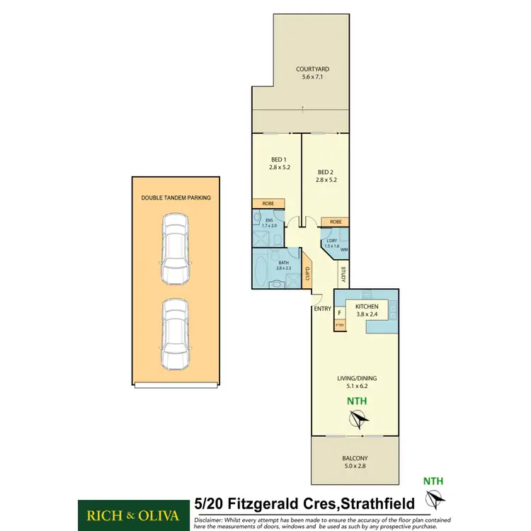 Floorplan of Homely apartment listing, 5/20 Fitzgerald Crescent, Strathfield NSW 2135