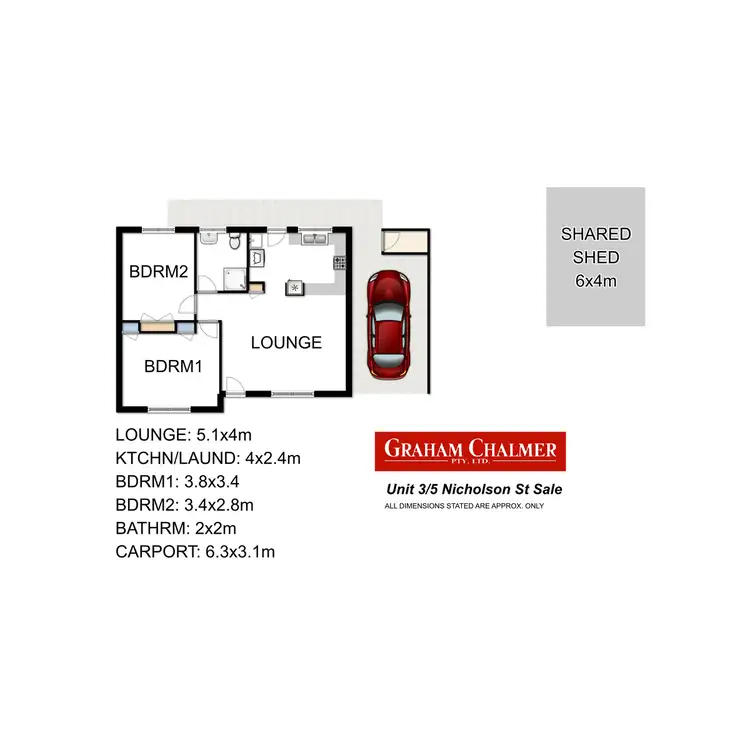 Floorplan of Homely unit listing, 5c Nicholson Street, Sale VIC 3850