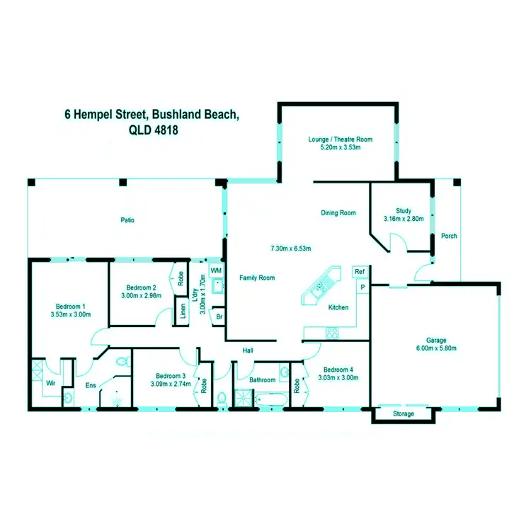 Floorplan of Homely house listing, 6 Hempel Street, Bushland Beach QLD 4818